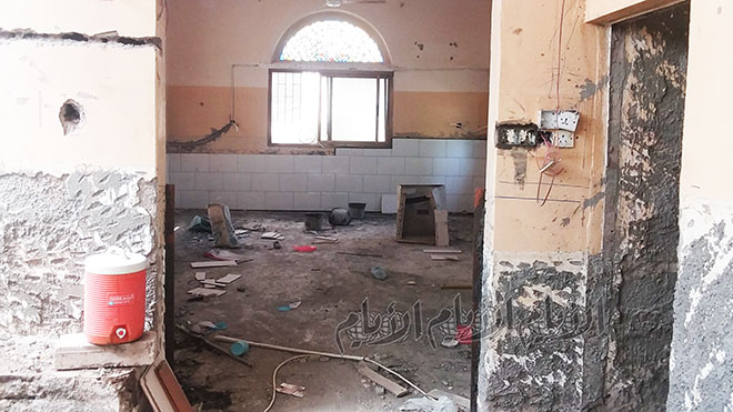الحمامات الجديدة لقسم النساء في طور البناء